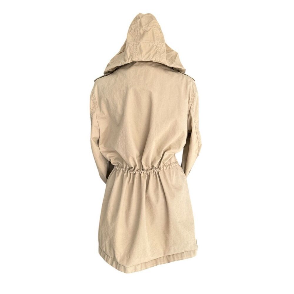 Tommy Hilfiger Women's Hooded Cinched Twill‎ Jacket, 100% Cotton, Tan, Size L - Picture 10 of 16